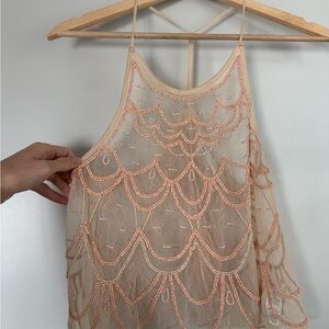 Kimchi Blue Beaded Open-Back Halter Top